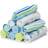 Spasilk 10 Pack Soft Terry Bath Washcloths Newborn Boy or girl, Blue Stripes