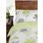 Homescapes Double, Floral Pattern Duvet Cover Green, Grey, White