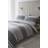 Catherine Lansfield Textured Banded Stripe Easy Care Reversible Duvet Cover Grey