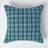 Homescapes Tartan Cushion Cover Black, Blue