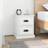 vidaXL Cabinet High Gloss Wood White Bedside Table