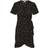 Noisy May Women's Nmclara Bianca S/S Wrap Dress Noos - Black/AOP Flower