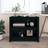 vidaXL 80 x 35 x 68 cm Massivt Fyrretræ Sort Bogreol