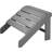 tectake grey Lyn desk Foot Stool