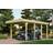 SKAN HOLZ Platinklasse Hjemsted Premium Enkeltcarport Med Fladt Tag 314x555 cm (Areal )