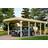 SKAN HOLZ Platinklasse Premium Enkeltcarport 314x708 cm (Areal )