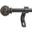 Decopolitan 58 Facet Ball Curtain Rod Set 26 Inches to 48 Inches Vintage Bronze