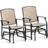 Costway Set of 2 Brown Glider Rocking Chair Set