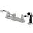Kingston Brass FB112NFL NuWave French 8-Inch Centerset Kitchen Faucet Grey