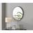 Furniturebox Emma 80cm Medium Art Deco Metal Frame Round Wall Mirror
