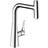 Hansgrohe Metris Select M71 Brushed Steel Pullout Kitchen Mixer Tap 14 Chrome
