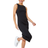 Dusk Sleeveless Midi Stretch Dress - Black