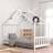 vidaXL Kids Bed Frame White Solid Pine Wood 90x200 White