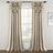 Lush Decor Boho Pom Pom Tofs Linne Fönster Gardin Panel 213 cm L x 132 cm B