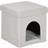 Relaxdays Kattpall Och Husdjursgrotta 38.5 x 37 x 37 cm Polyester Beige