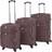 vidaXL Soft Case Set of 3 - Coffee