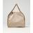 Stella McCartney Womens Clotted Cream/gold Falabella Shaggy Deer Mini Tote bag