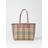 Burberry Womens Briar Brown/black London Small Checked Cotton-canvas Shoulder bag