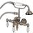 Kingston Brass AE23T8 Aqua Vintage 3-3/8 Inch Wall Mount Tub Faucet Grey