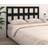 vidaXL Bed Black Wood Pine Black Headboard