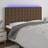 vidaXL LED Mörkbrun 180x5x118/128 cm Tyg Sänggavel