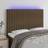 vidaXL LED Mörkbrun 144x5x118/128 cm Tyg Sänggavel