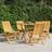 vidaXL Folding Garden Chairs 4 Teak