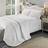 Serene Luana Pinsonic Stitch Quilted Duvet Cover White, Pink