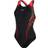 Speedo Women's Placement Laneback Swimsuit - Black/Red