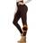 NexiEpoch Fleece Lined Leggings Women - Brown