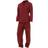 Universal Textiles Mens Plain Long Sleeve Shirt & Trouser Bottoms Nightwear Pyjama Set - Red