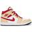 NIKE Air Jordan 1 Mid M - White Onyx/White/Cardinal Red/Light Curry