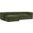 Kave Home Blok Dark Green Soffa 330cm 4-sits