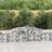 vidaXL Arched Gabion Baskets 7 Galvanised Iron Silver