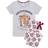 Harry Potter Women's Gryffindor Long Pyjama Set - Pale Grey/White/Maroon