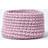 Homescapes Pink Cotton Knitted Round Basket