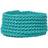 Homescapes Teal Green Cotton Knitted Round Storage Basket