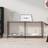 vidaXL 160 x 35 x 75.5 cm Hærdet Glas Hvid Konsolbord 35x140cm