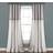 Lush Decor Linen Button Window Curtain Panel Single 40 W x 108 L Gray