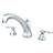 Kingston Brass Metropolitan Double Handle Deck Roman Polished Chrome