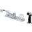 Kingston Brass FB122 7-11/16-Inch Spout Reach Columbia 8-Inch Polished Chrome
