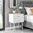 Furniturebox White/Gold Modern Bedside Table
