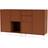 Montana Furniture Couple With White Legs Skänk Hazelnut H 82.2 cm W 139.2 cm D 38 cm Sideboard