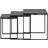 Actona Tamara Black Satsbord 50x50cm 3st