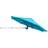 Costway Turquoise Large Outdoor Tilting Sunshade Umbrella 247 x 247 x 167 cm