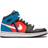 NIKE Air Jordan 1 Mid GS - Black/White/Blue Orbit/Flash Crimson