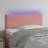 vidaXL LED Rosa 100 x 5 x 78/88 cm Sänggavel