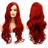 Baruisi Long Curly Wavy Red Wigs for
