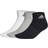 Adidas Thin and Light Ankle Socks 3-pack - Grey Heather/White/Black