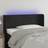 vidaXL LED Svart 83x16x78/88 cm Sammet Sänggavel
